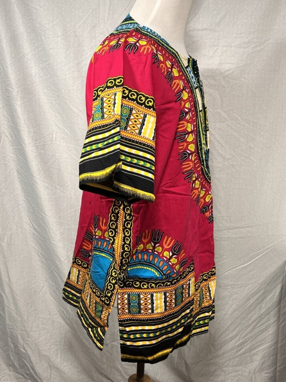 Klub Kool Dashiki Shirt Mens XL African Tribal Print Short Sleeve Tunic - Picture 2 of 13